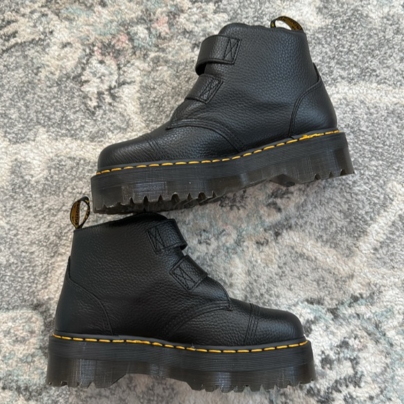 Dr. Martens Devon Flower Leather Boots in Black - Picture 9 of 11